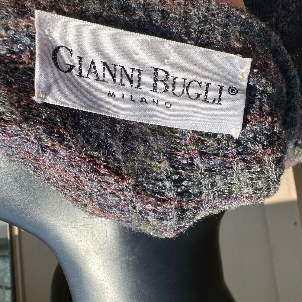 Vtg 90s Gianni Bugli Milano Sweater Mens Size XXL Retro Multicolor Crewneck Knit - Picture 6 of 6